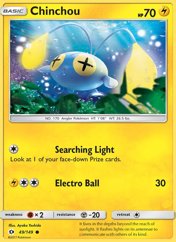 Chinchou - Sun & Moon Pokemon Card