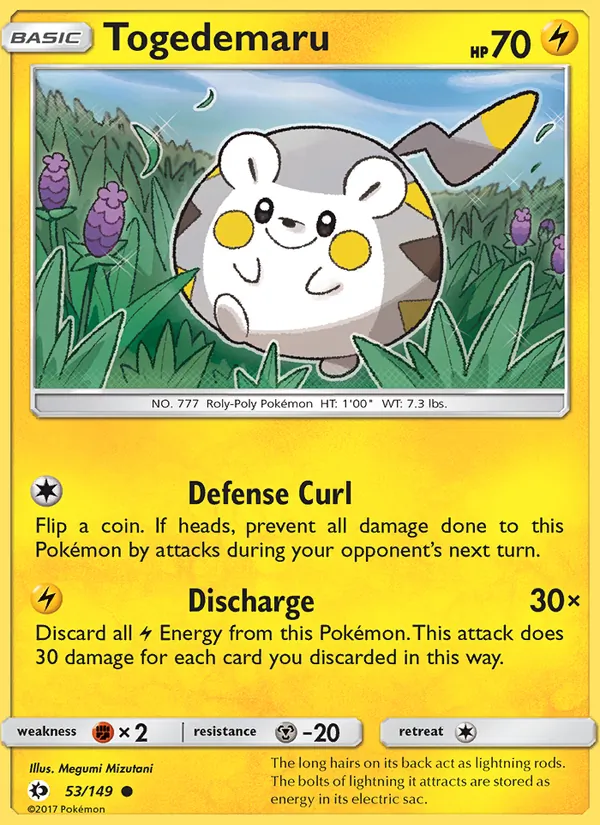 Togedemaru - Sun & Moon Pokemon Card