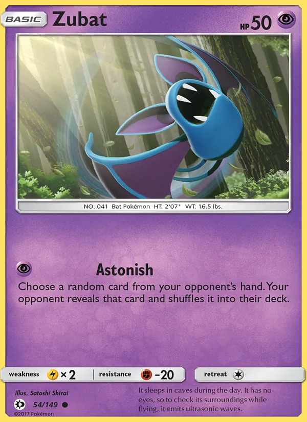 Zubat - Sun & Moon Pokemon Card