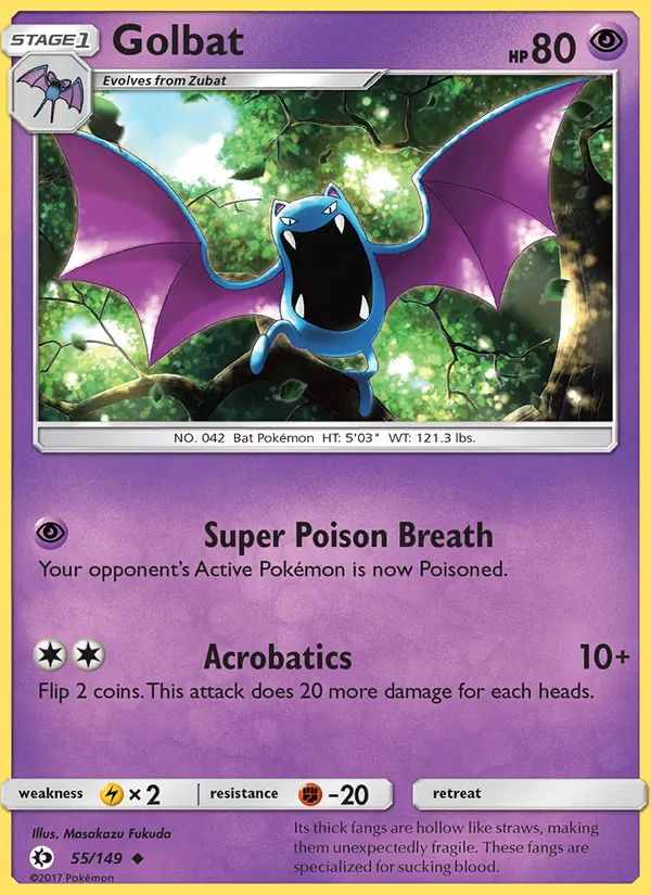 Golbat - Sun & Moon Pokemon Card