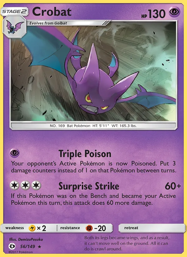 Crobat - Sun & Moon Pokemon Card