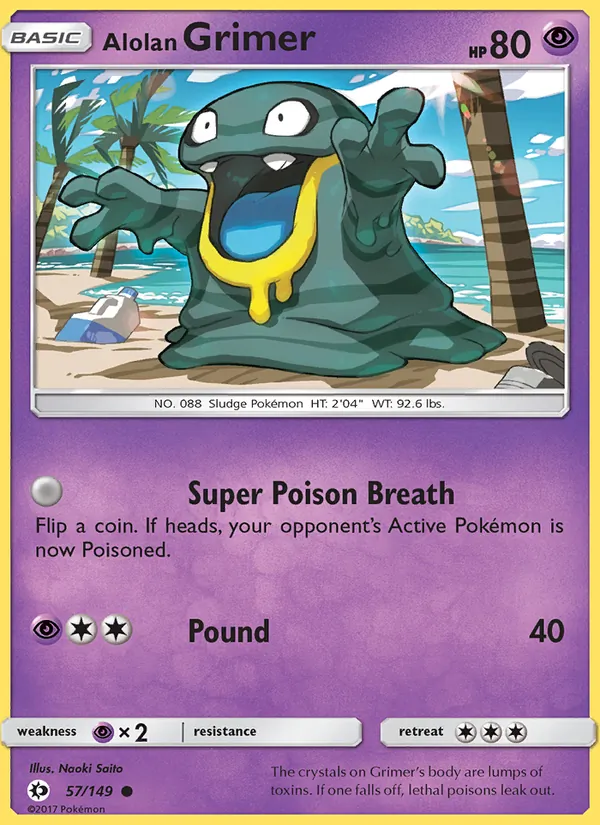 Alolan Grimer - Sun & Moon Pokemon Card