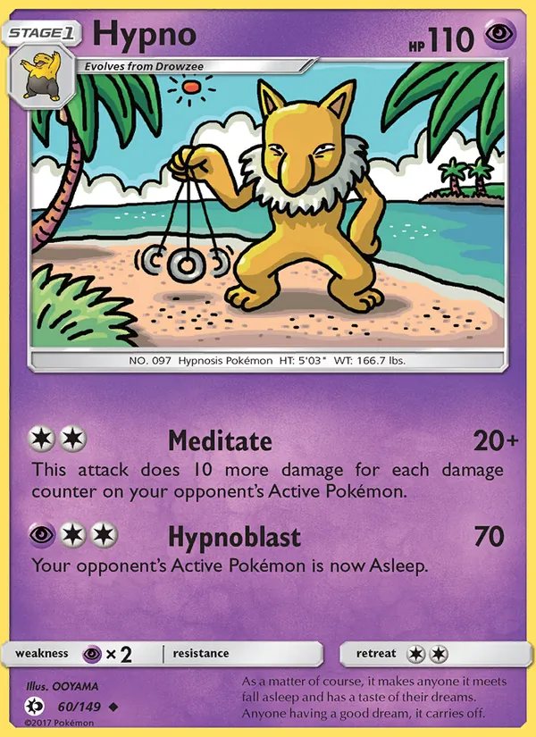 Hypno - Sun & Moon Pokemon Card