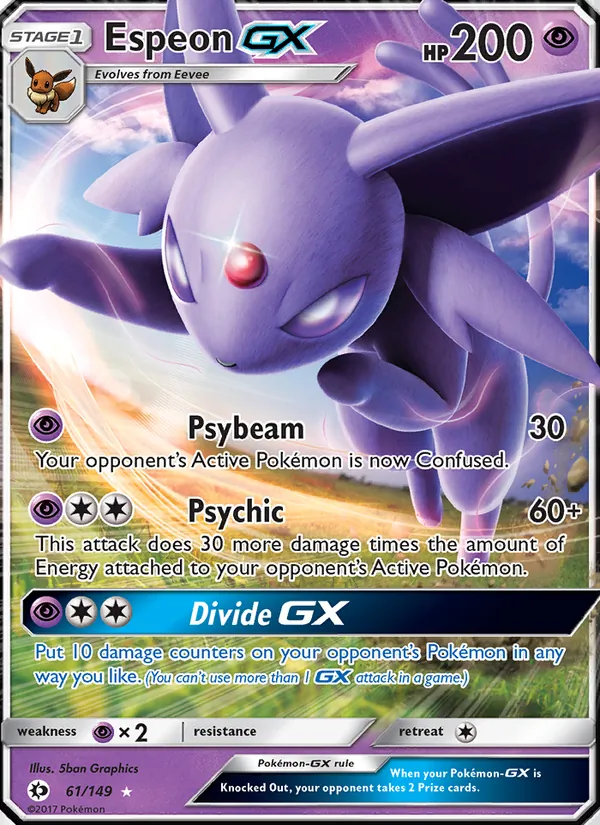 Espeon GX - Sun & Moon Pokemon Card