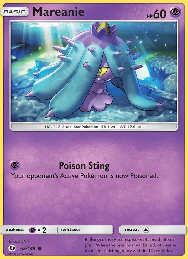 Mareanie - Sun & Moon Pokemon Card