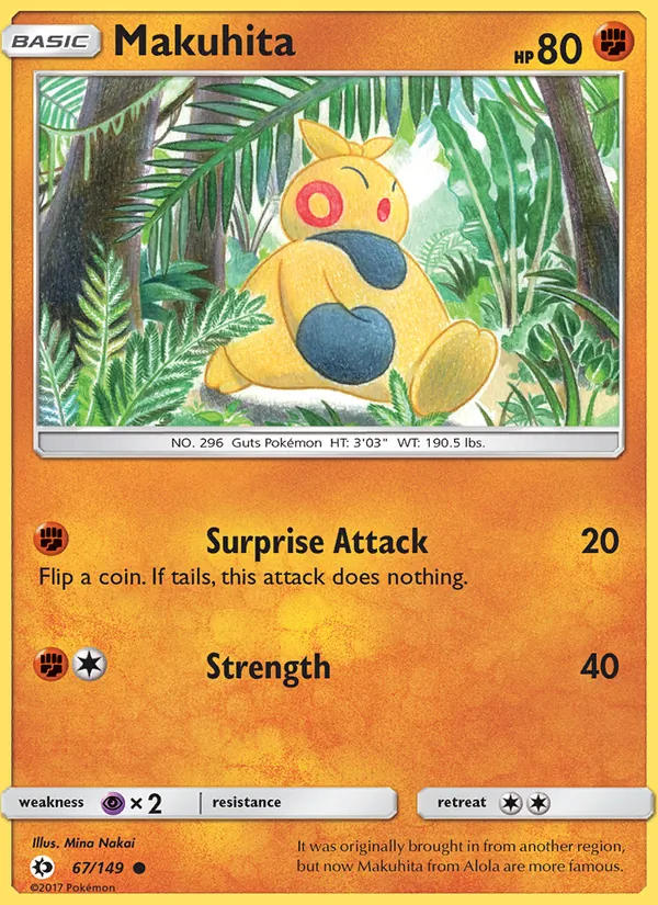 Makuhita - Sun & Moon Pokemon Card