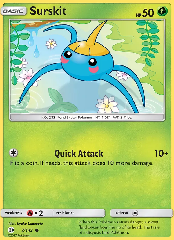 Surskit - Sun & Moon Pokemon Card