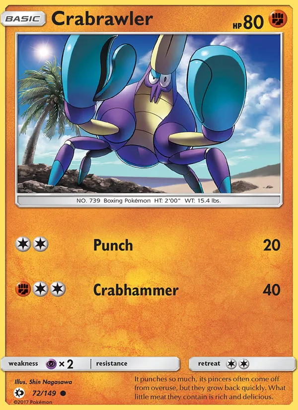 Crabrawler - Sun & Moon Pokemon Card