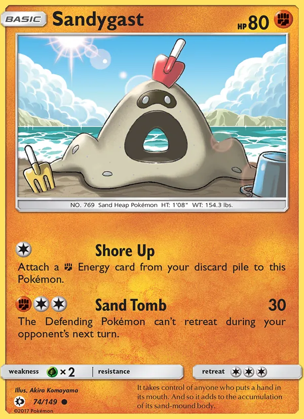Sandygast - Sun & Moon Pokemon Card