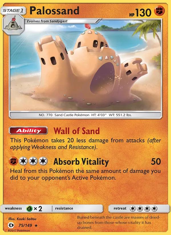 Palossand - Sun & Moon Pokemon Card