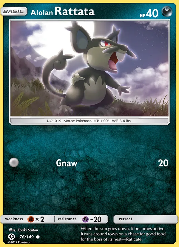 Alolan Rattata - Sun & Moon Pokemon Card