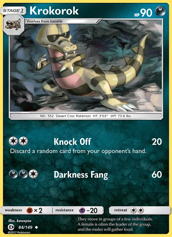 Krokorok - Sun & Moon Pokemon Card