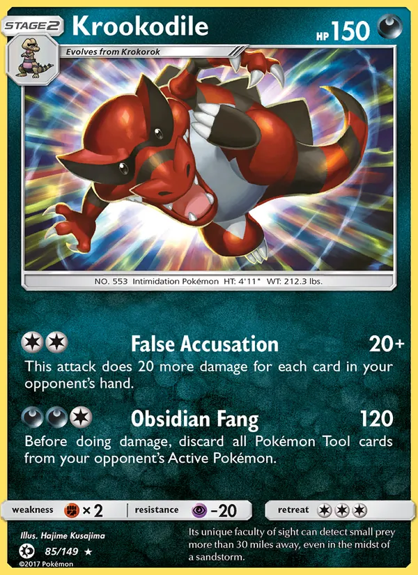 Krookodile - Sun & Moon Pokemon Card