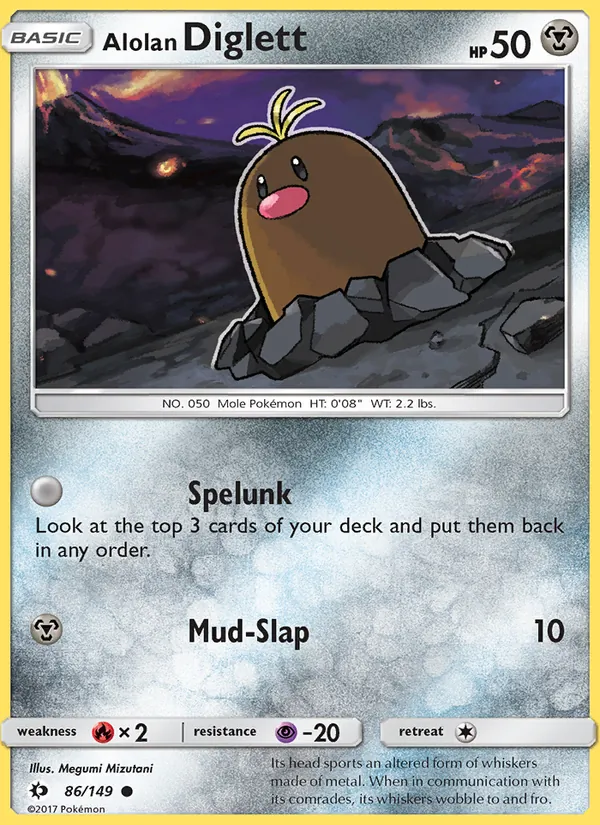 Alolan Diglett - Sun & Moon Pokemon Card