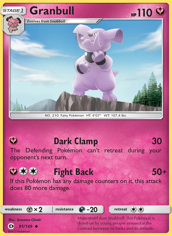 Granbull - Sun & Moon Pokemon Card