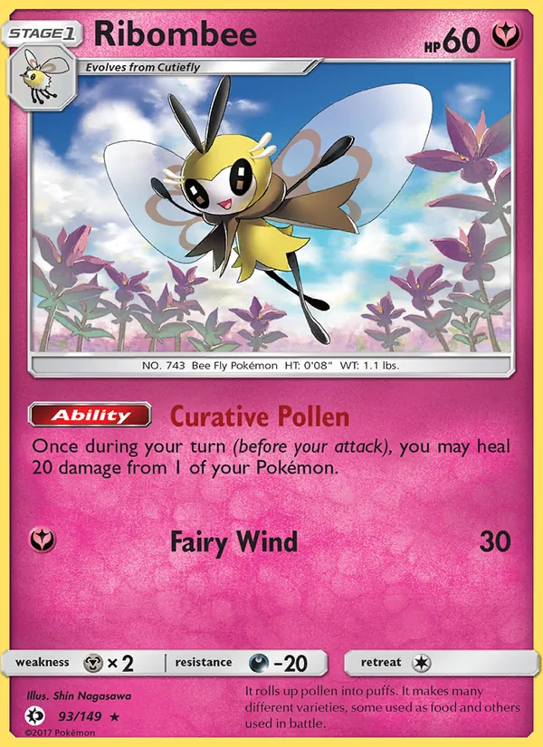 Ribombee - Sun & Moon Pokemon Card