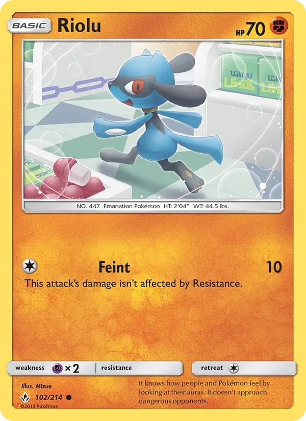 Riolu - Unbroken Bonds Pokemon Card
