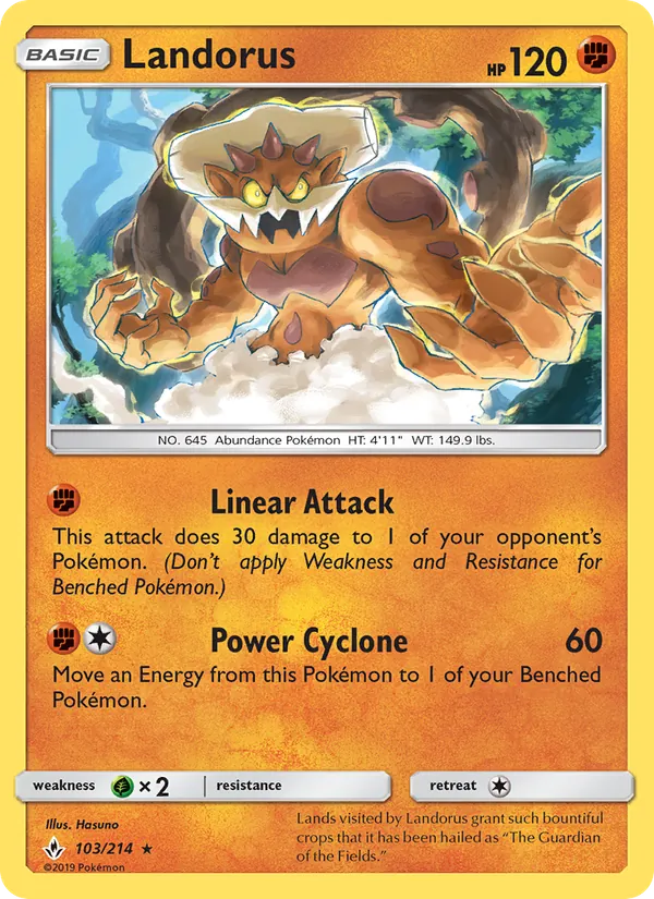 Landorus - Unbroken Bonds Pokemon Card