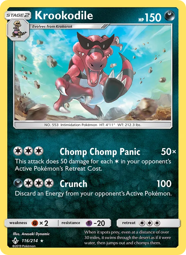 Krookodile - Unbroken Bonds Pokemon Card