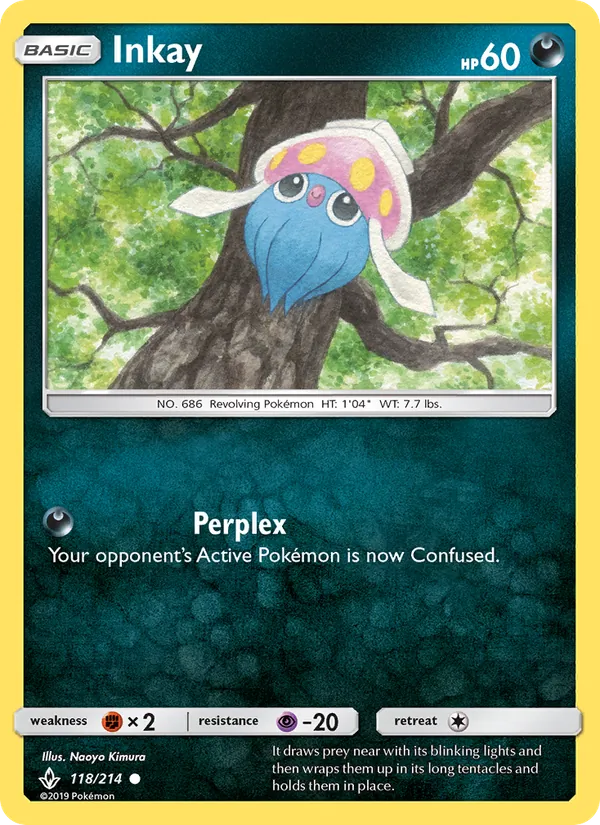 Inkay - Unbroken Bonds Pokemon Card
