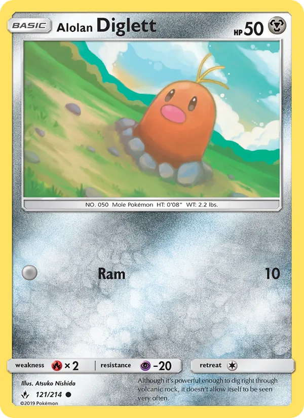 Alolan Diglett - Unbroken Bonds Pokemon Card