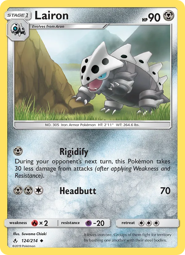 Lairon - Unbroken Bonds Pokemon Card