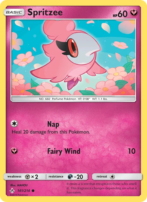 Spritzee - Unbroken Bonds Pokemon Card