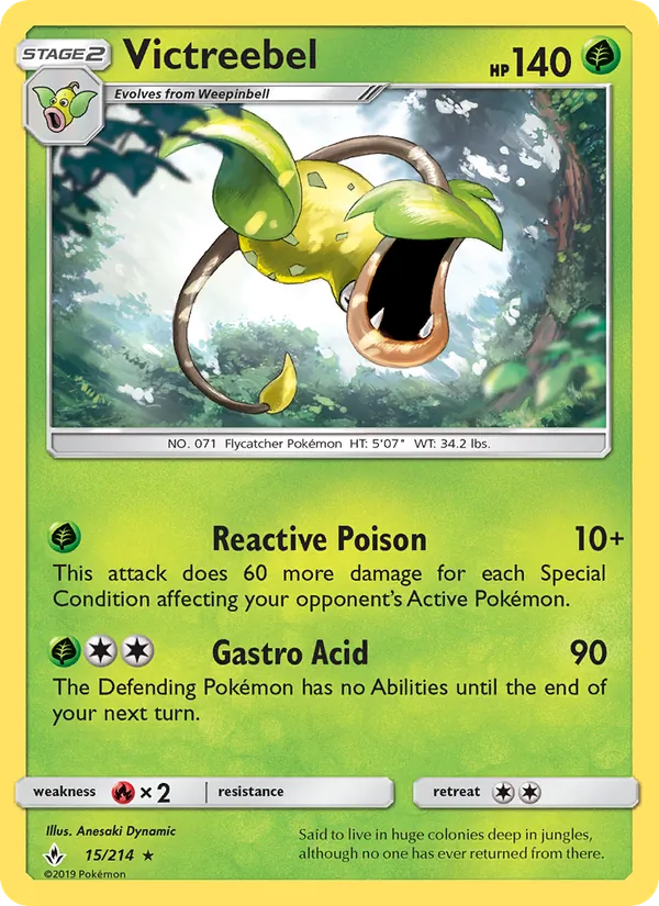 Victreebel - Unbroken Bonds Pokemon Card