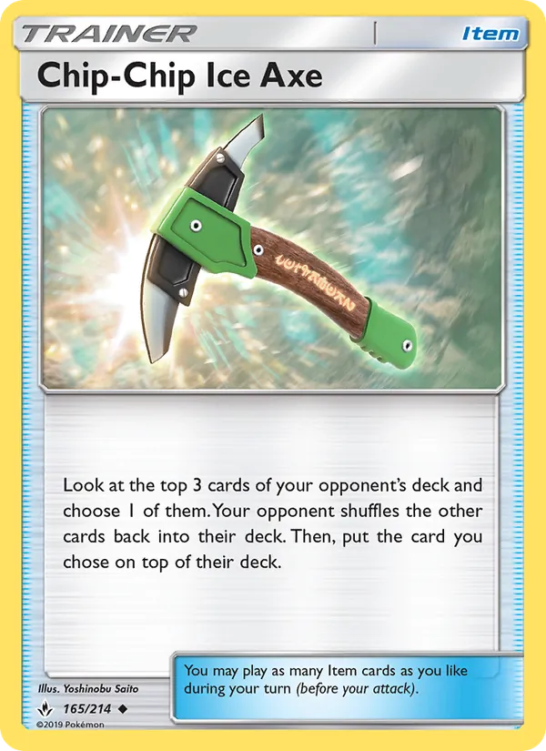 Chip-Chip Ice Axe - Unbroken Bonds Pokemon Card