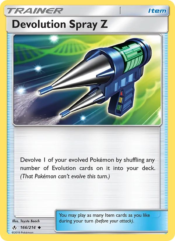 Devolution Spray Z - Unbroken Bonds Pokemon Card