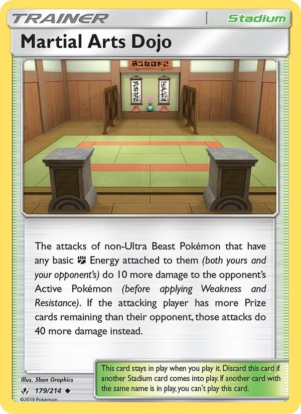 Martial Arts Dojo - Unbroken Bonds Pokemon Card