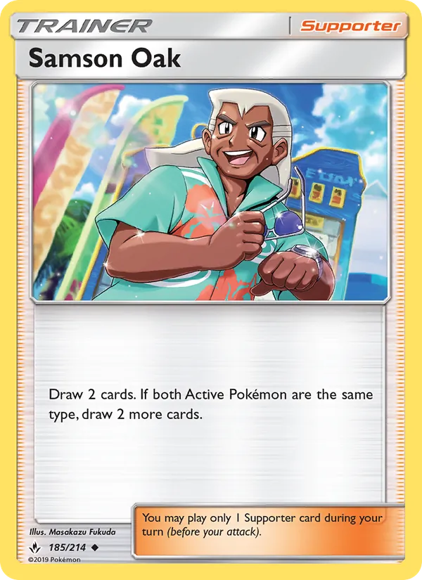 Samson Oak - Unbroken Bonds Pokemon Card