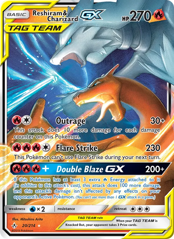 Reshiram & Charizard GX - Unbroken Bonds Pokemon Card