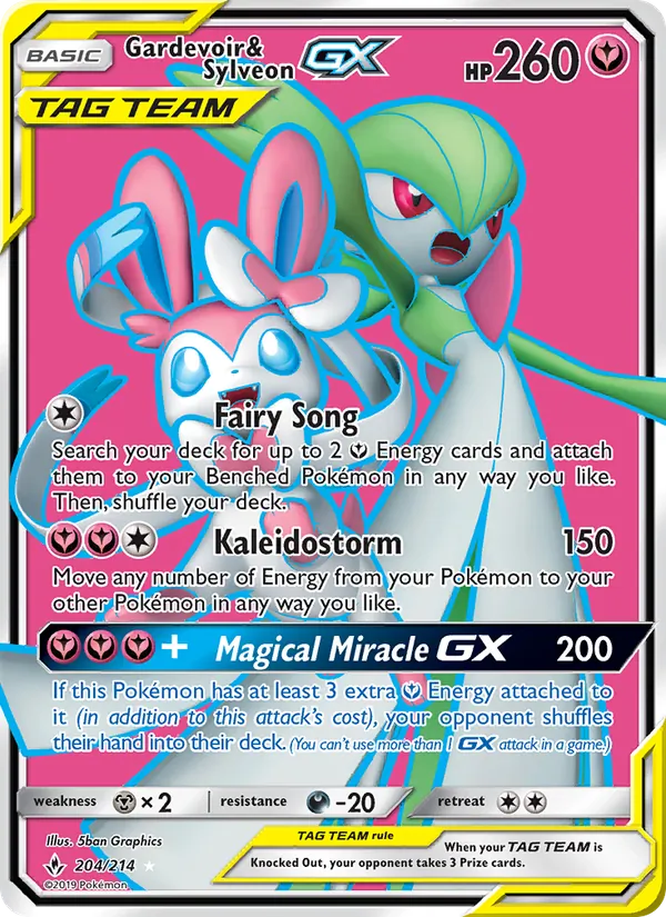Gardevoir & Sylveon GX - Unbroken Bonds Pokemon Card