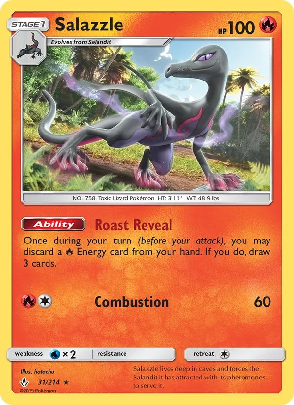 Salazzle - Unbroken Bonds Pokemon Card