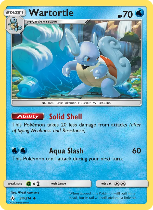 Wartortle - Unbroken Bonds Pokemon Card