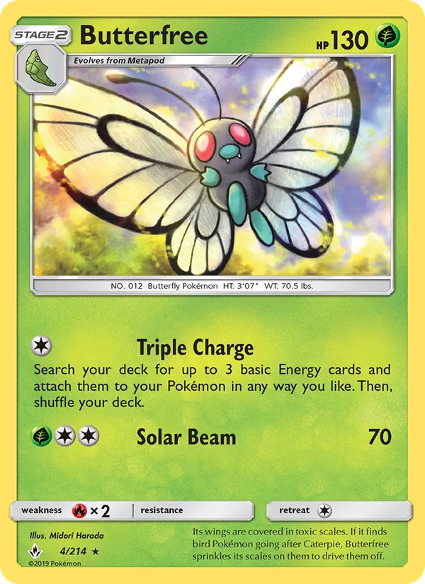 Butterfree - Unbroken Bonds Pokemon Card