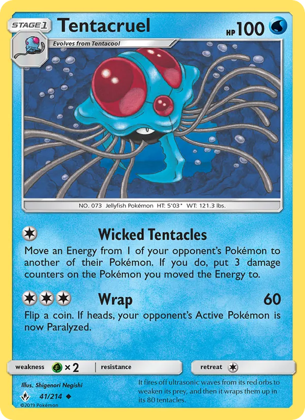 Tentacruel - Unbroken Bonds Pokemon Card