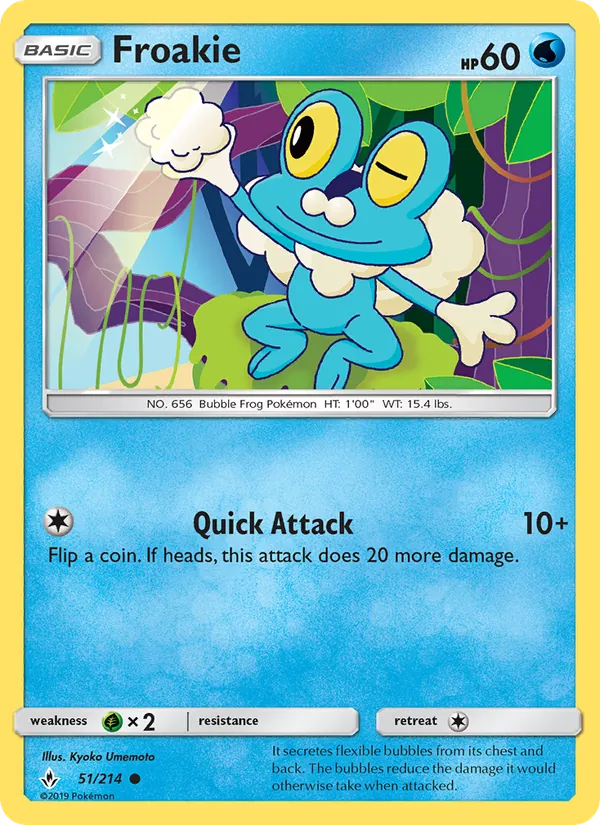 Froakie - Unbroken Bonds Pokemon Card