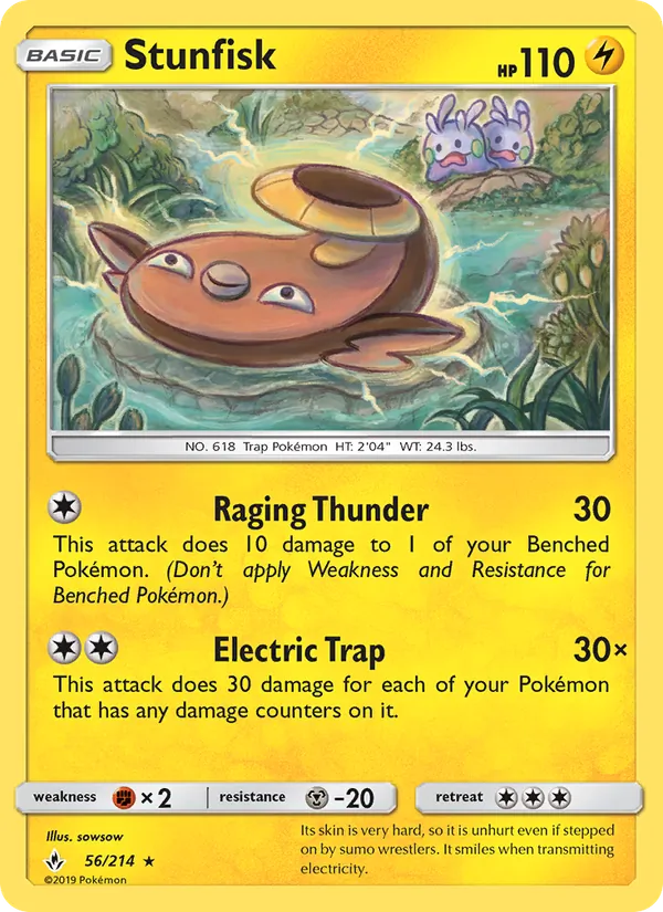 Stunfisk - Unbroken Bonds Pokemon Card