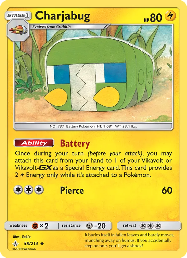 Charjabug - Unbroken Bonds Pokemon Card