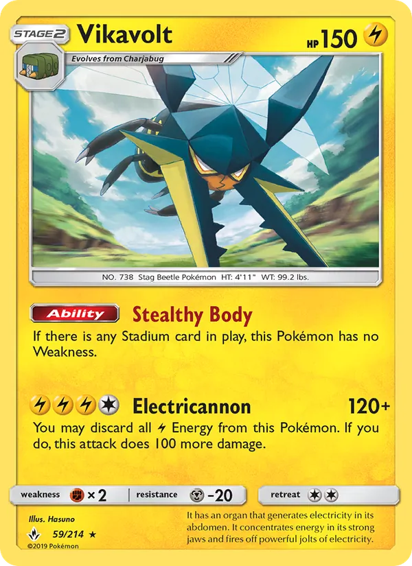 Vikavolt - Unbroken Bonds Pokemon Card