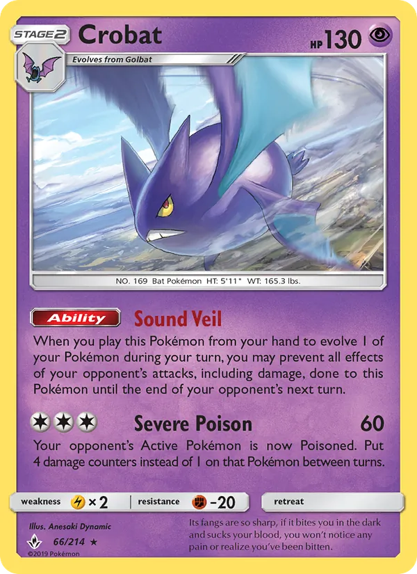 Crobat - Unbroken Bonds Pokemon Card