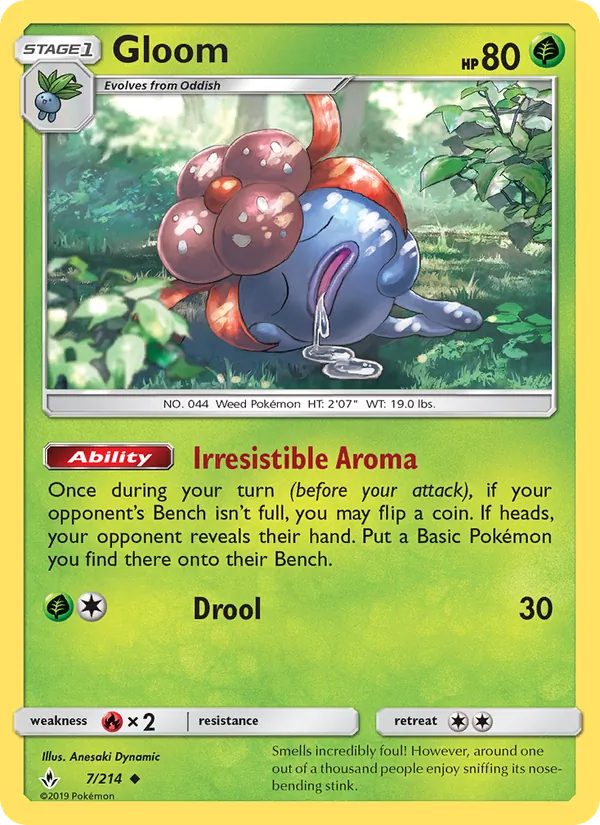 Gloom - Unbroken Bonds Pokemon Card