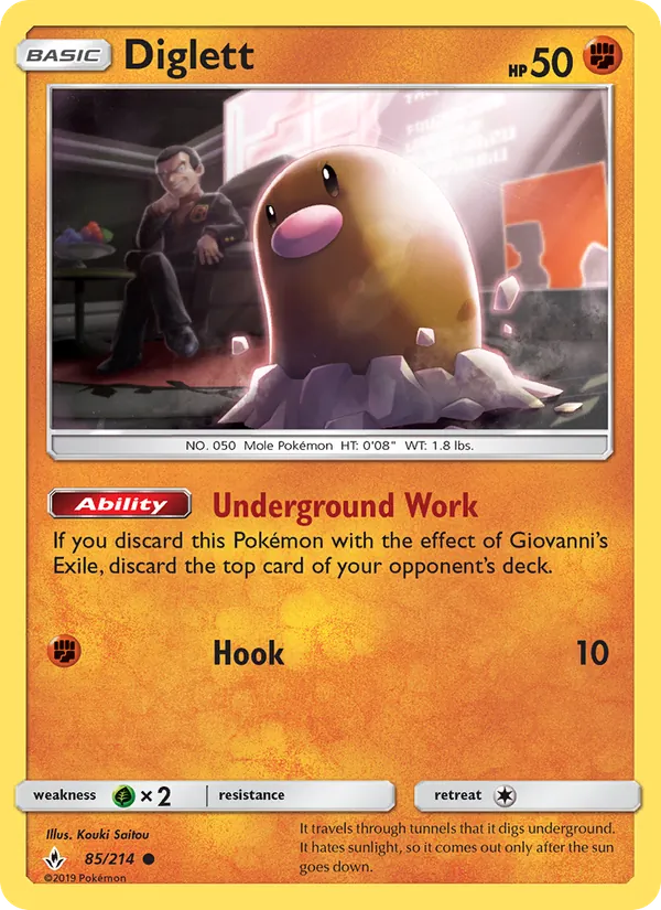 Diglett - Unbroken Bonds Pokemon Card