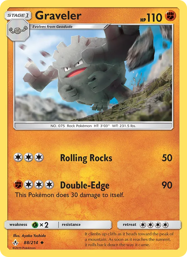 Graveler - Unbroken Bonds Pokemon Card