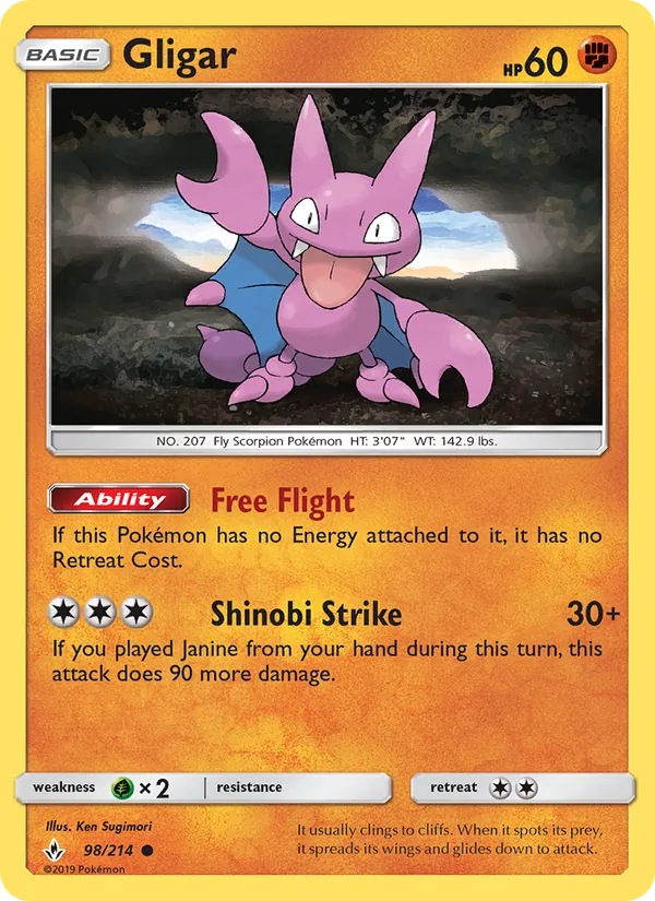Gligar - Unbroken Bonds Pokemon Card