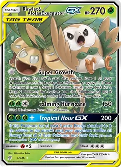 Rowlet & Alolan Exeggutor GX - Unified Minds