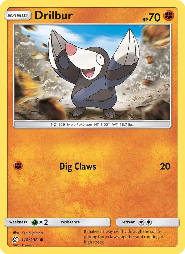 Drilbur - Unified Minds Pokemon Card