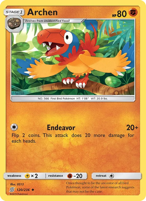 Archen - Unified Minds Pokemon Card